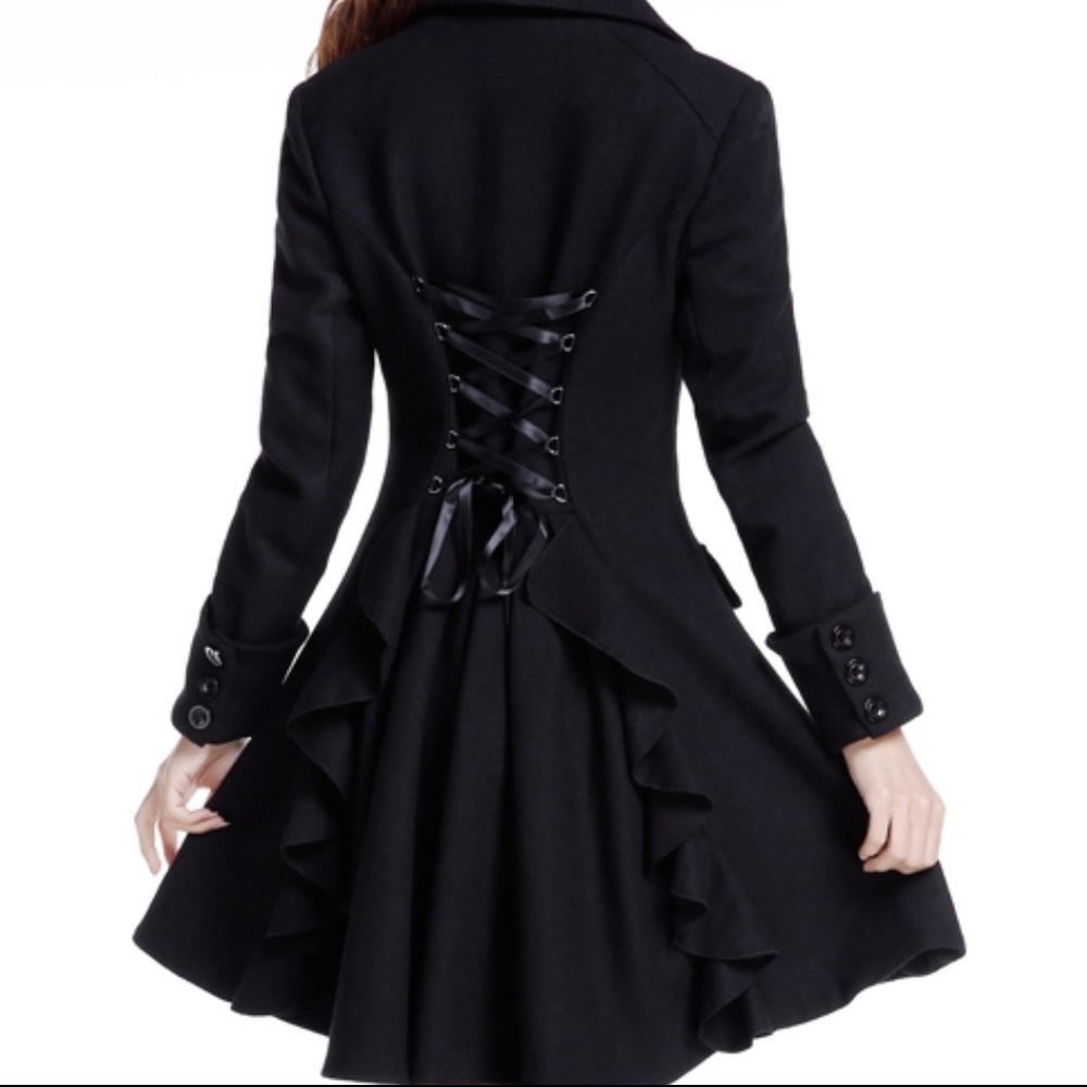💝LAST ONE💖 Double Breasted Corset Lace Coat PLUS - Picture 4 of 9
